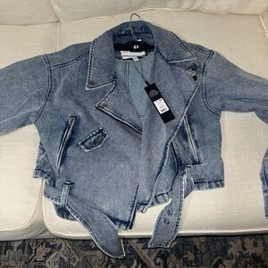 Denim cropped jacket